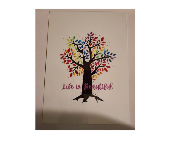 Life is Beautiful 5x7 Aluminum Sign