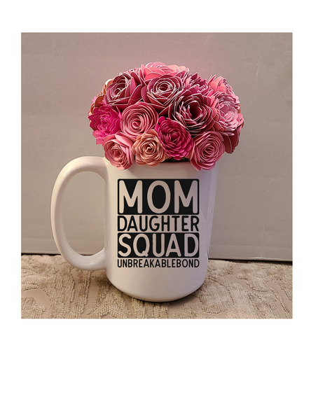 Mother's Day personalized mug with forever bouquet