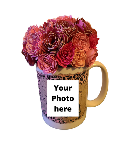 Mother's Day personalized mug with forever bouquet