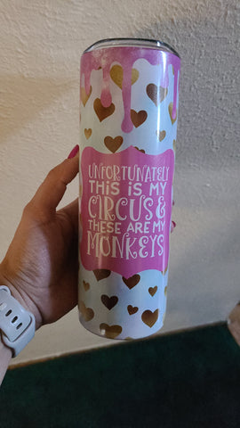 Circus 20oz color changing tumbler