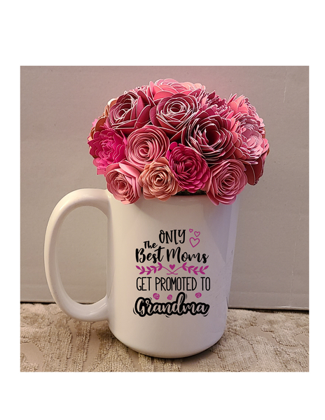 Mother's Day personalized mug with forever bouquet