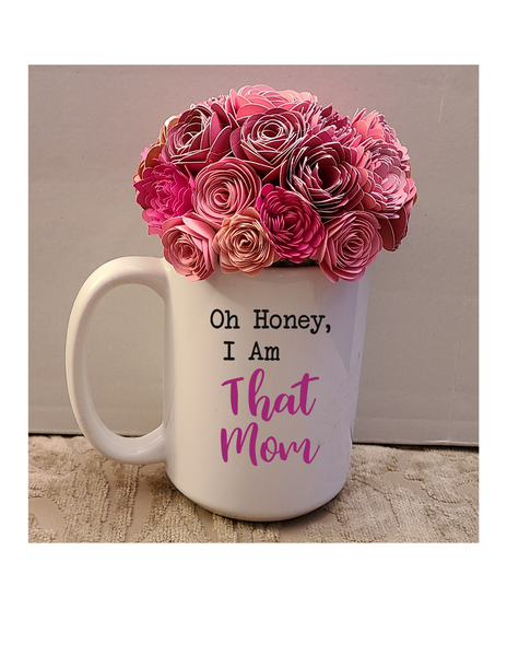 Mother's Day personalized mug with forever bouquet