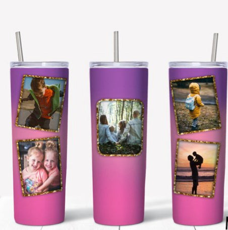 20 oz 5 photo tumbler