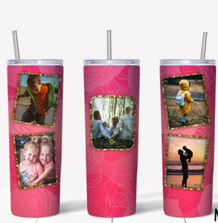 20 oz 5 photo tumbler