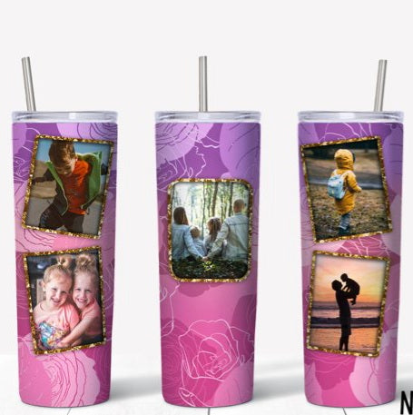 20 oz 5 photo tumbler